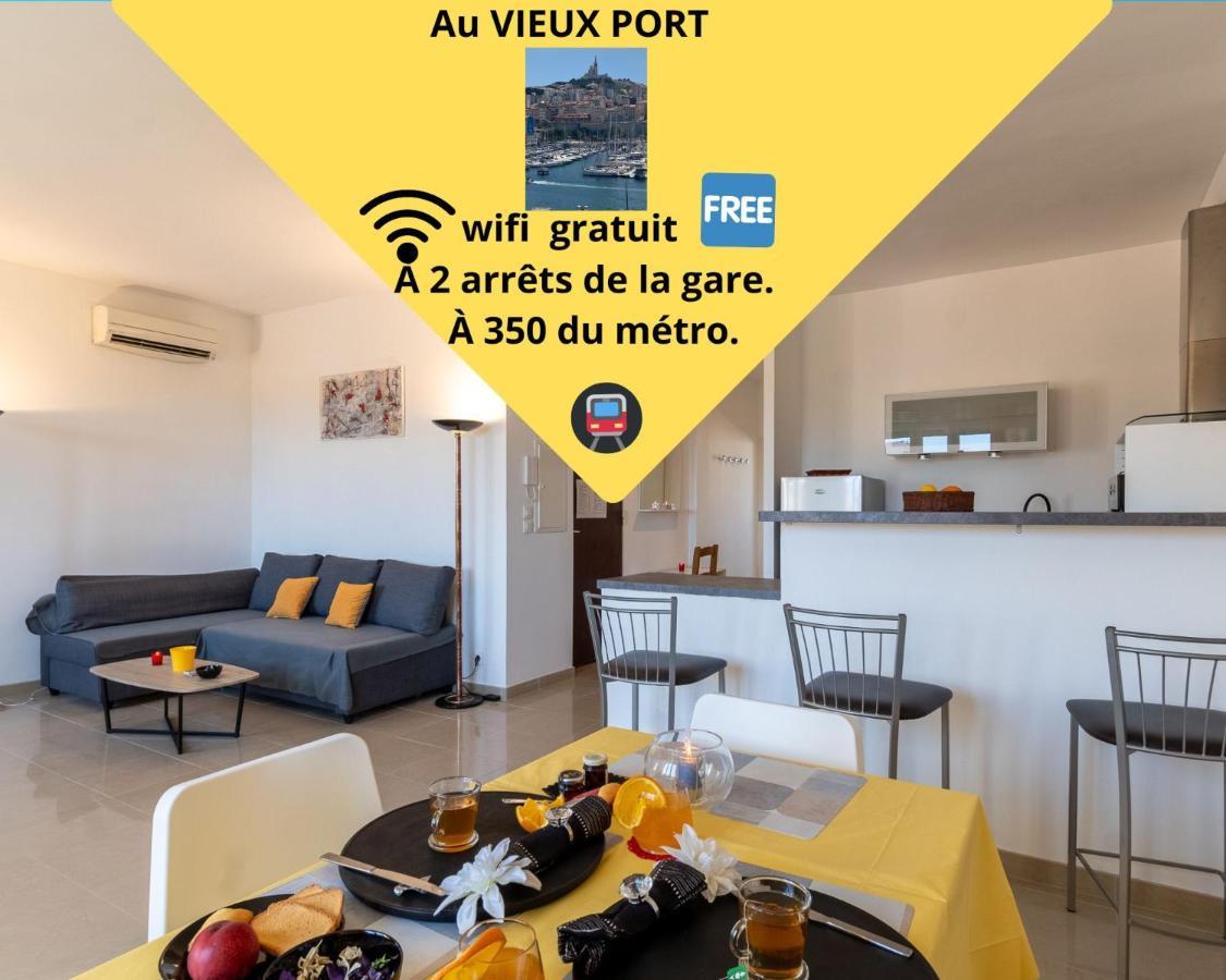 Celebre Vieux Port, Marseille Apartment Luaran gambar